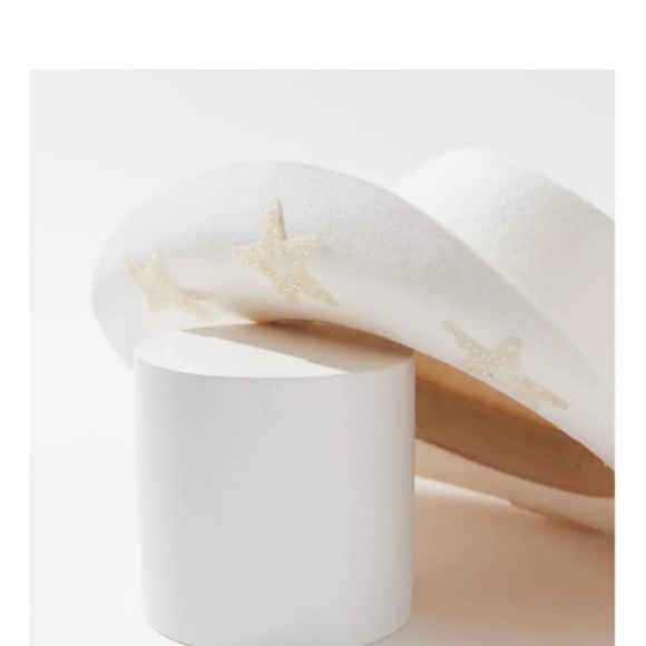 Wyeth Stars ⭐️ Rancher Hat Brim Sequin embellished Wool ivory main image 11